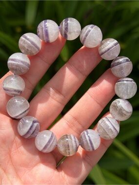 13mm unique banded dream amethyst bracelet 1730